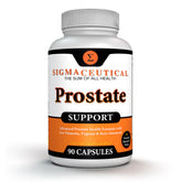 Sigmaceutical Prostate Support Complex bottle with capsules for daily urinary comfort.