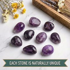 SigMntun amethyst chakra stone for Reiki sessions and energy balancing.