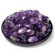SigMntun Deep Amethyst stones closeup for meditation and chakra balance.