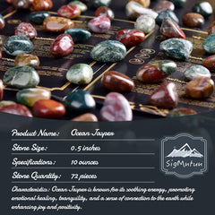 SigMntun handpicked Ocean Jasper stones ideal for chakra balancing and calm energy