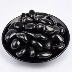 SigMntun Obsidian Healing Crystal Set: 24 polished stones for meditation and balance.