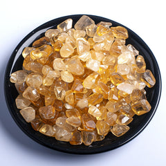 SigMntun polished Brazilian citrine chips collection for crafts and home decor.