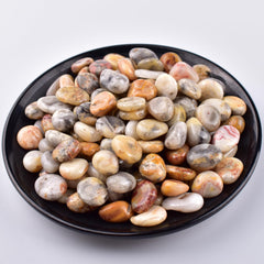 SigMntun polished crazy lace agate chips for meditation and energy balance.