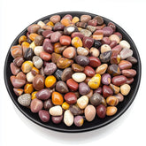 SigMntun polished mookaite chips close-up for crafting and mood-friendly decor