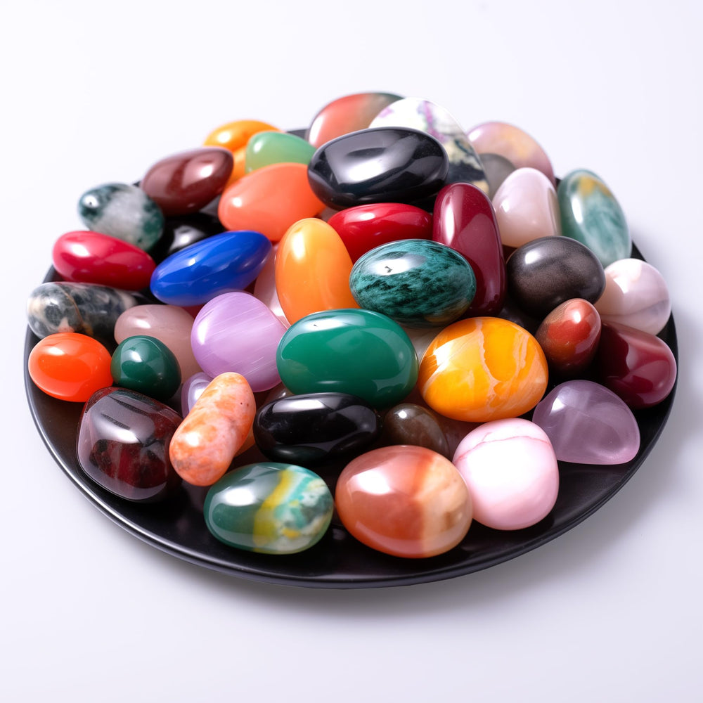 SigMntun polished multicolor crystal set for decorative display and mindful ambiance