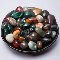 SigMntun polished Ocean Jasper 72-piece set for stylish home décor and energy work