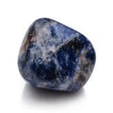SigMntun polished sodalite worry stone, 1-2-inch palm-size, ideal for calming focus during moments of anxiety
