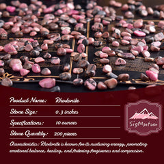 SigMntun rhodonite chips closeup polished surface for smooth handling