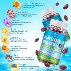 SIGNILIFE AREDS2+ eye vitamins capsules out shows softgels ready for daily use