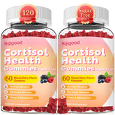 Sijigood cortisol gummies bottle front with mixed berry flavor and potential stress support