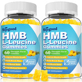 Sijigood HMB-L-Leucine gummies bottle front with pineapple flavor for daily use