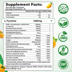 Sijigood L-Tyrosine Gummies serving dispenses an easy daily dose for sustained energy