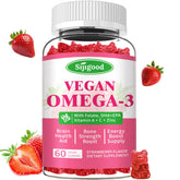 Sijigood Omega-3 Gummies bottle view, convenient vegan omega-3 source.