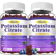 Sijigood potassium citrate gummies bottle front highlighting a vegan, gluten-free muscle support option.