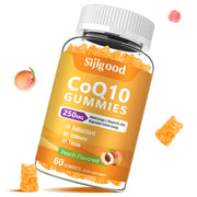 Sijigood sugar-free CoQ10 Gummies peach bottle for daily energy support