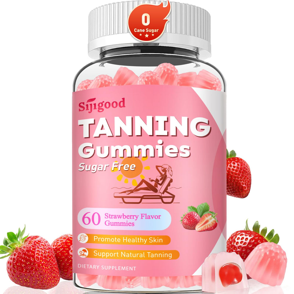 Sijigood tanning gummies bottle for daily self-tan routine