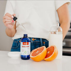 Silver Biotics immune support bottle eight-ounce ready for daily use.