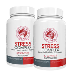 Silver Fern Stress Complex bottle front showing premium packaging for daily use