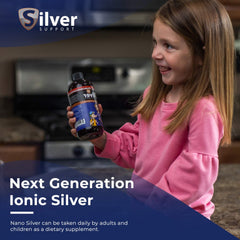Silver Support nano-particles 5nm close-up emphasizes advanced absorption potential.