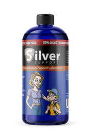 Silver Support purified ionic silver bottle for daily oral use and immune support.