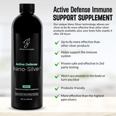 SilverCeuticals 8oz bottle on a desk for home use