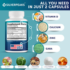 SILVERPEAKS Growth label back, detailing calcium and vitamin D for bones