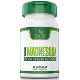 Simlike Magnesium 9-Forms capsules for daily comprehensive magnesium support.