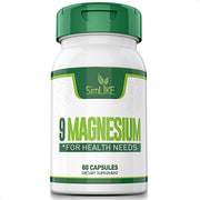 Simlike Magnesium 9-Forms capsules for daily comprehensive magnesium support.