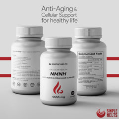 Simple Melts NMNH capsules closeup highlighting easy-to-swallow form