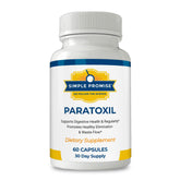 Simple Promise Paratoxil bottle front for a convenient daily gut wellness routine.
