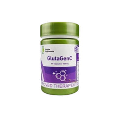 Simplee Supplements Gluta GenC bottle of capsules for daily wellness.