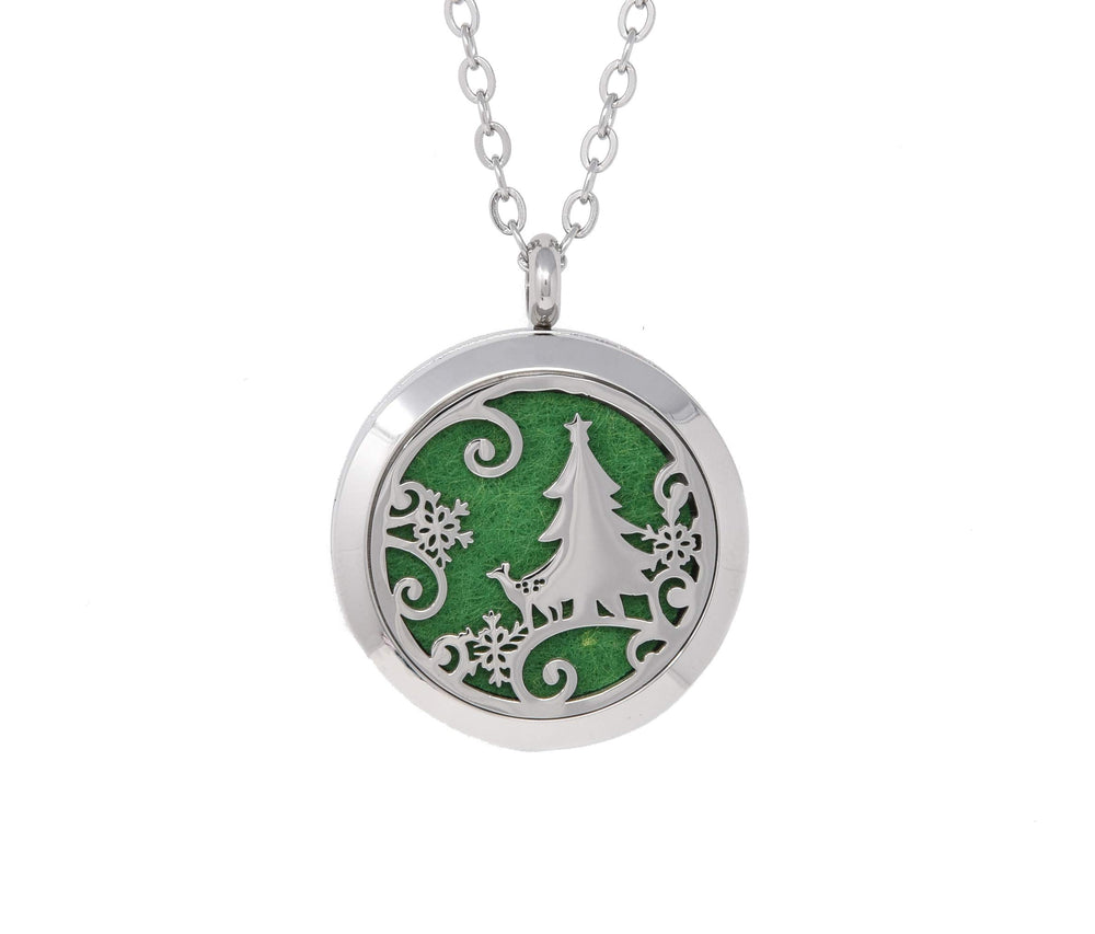 Simply Essential Solutions diffuser pendant 30mm silver ready for on-the-go aromatherapy.
