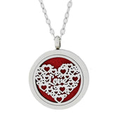 Loveheart diffuser pendant in stainless steel, for all day aroma.