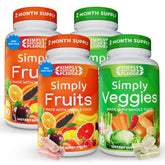 Simply Nature's Pledge 42 fruits and vegetables bottle highlights daily nutrition for energy