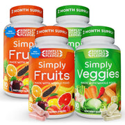 Simply Nature's Pledge 42 fruits and vegetables bottle highlights daily nutrition for energy