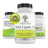 Simply Natures Pure Alpha Lipoic Acid 600mg bottle - clear daily-use dosage