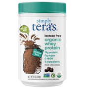 Simply tera's lactose-free whey powder bag front with clean ingredients