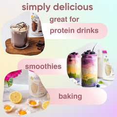 Simply tera's Pure Whey protein mixing glass shows smooth texture with water