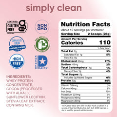 Simply tera's Pure Whey protein dark chocolate pour demonstrates fast mixability after workouts