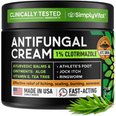 SimplyVital antifungal cream 2oz tube for quick athletes foot relief.