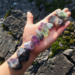 Simurg Mexico-sourced fluorite rough crystal ready for polishing and display