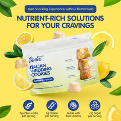 Sinless Snacks lemon cookie baking scene showcases bakery-quality crunch.