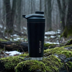 SIPLUSH Paradise Shaker Bottle side view highlighting insulated body for cold drinks