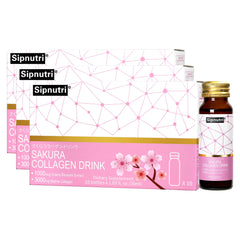 Sipnutri Sakura collagen bottle—prominent display suggests hydration support