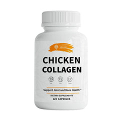 SIRUNES chicken collagen capsules packshot highlighting non-GMO formula for joint support.