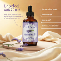 SIVA Lavender oil massage for scalp and hair care.