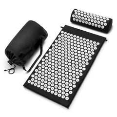Sivan back and neck acupressure mat and pillow set for comfortable home relief.