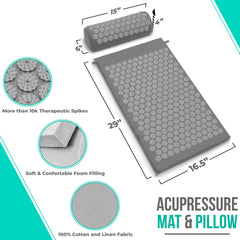 Sivan acupressure pillow supports neck for comfortable relief.