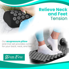 Sivan Health and Fitness pillow targets neck support during stretches and post-workout recovery.