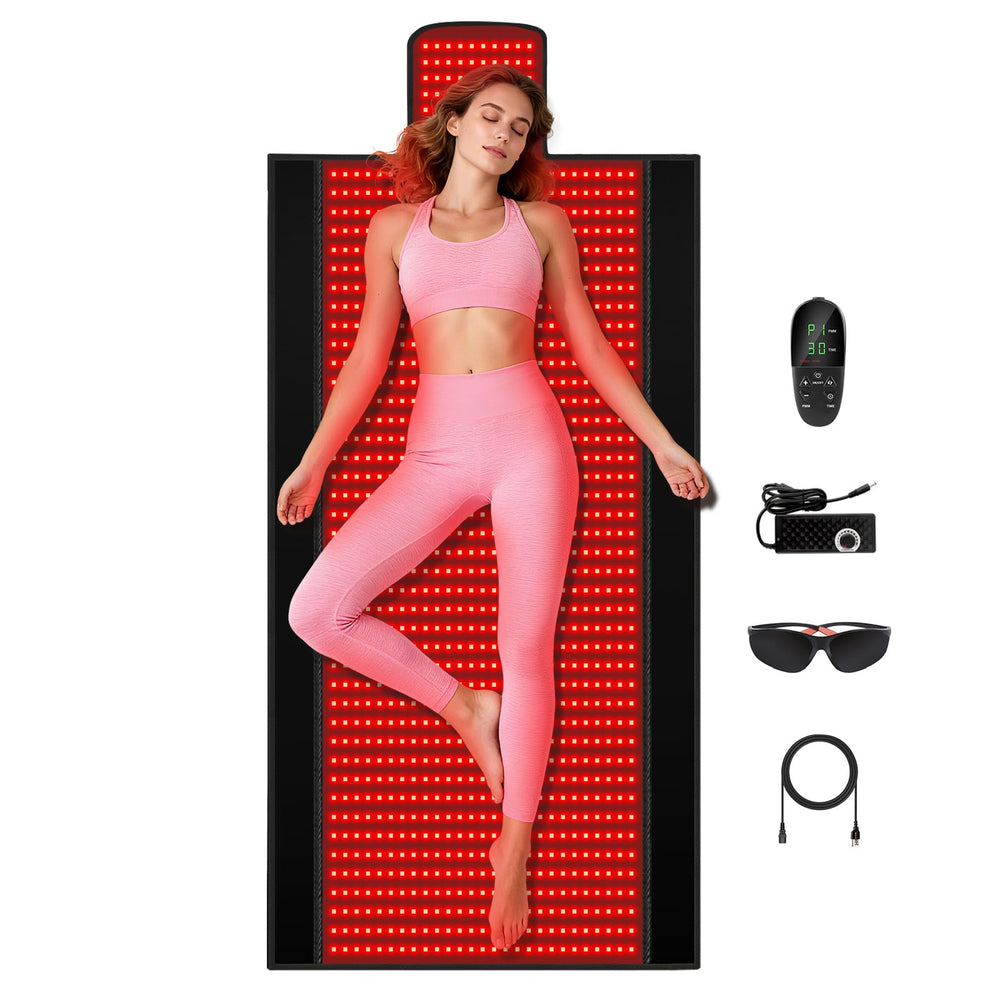 Siyiteng full-body therapy mat front view demonstrates premium leather surface and wide treatment area